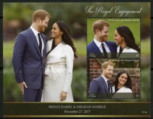 PALAU   2018 ENGAGEMENT OF OF PRINCE HARRY TO MEGHAN MARKLE S/HEET  MINT NH 