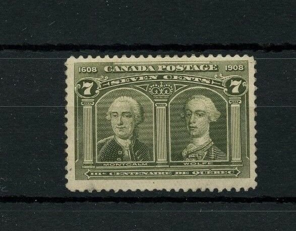 Jumbo margins 7c 100 Tercentenary VF Cat $250 MLH Canada