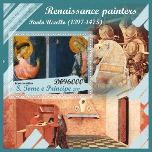 Stamps Art. Painting Paola Uccello 6 sheets perforated MNH** 2017 year