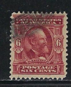 U.S. 305 Usesd 1903 Garfield Issue short perf