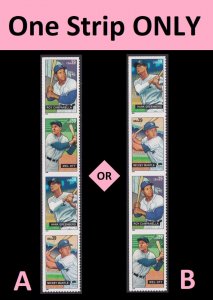 US 4080-4083 4083a Baseball Sluggers 39c strip 4 MNH 2006