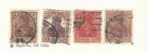 Germany, Postage Stamp, #118, 120, 124-125 Used, 1920