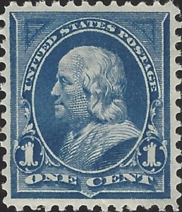 US Scott #247 Mint Hinged 1 Cent 1894 Benjamin Franklin Stamp Real Gem!