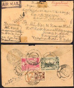 Burma mixed franking Cover