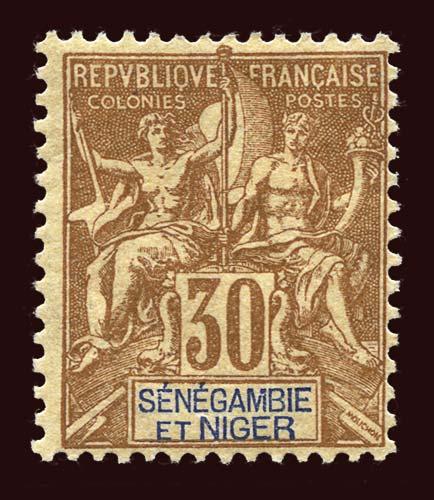 SENEGAMBIA & NIGER Scott #9 1903 Navigation & Commerce mint HR