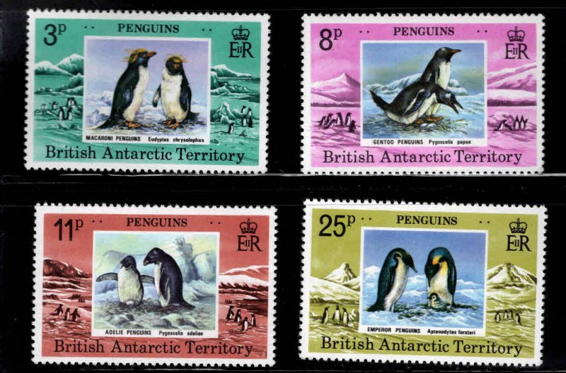 British Antarctic Territory Scott 72-75, SG 89-92 MNH** Penguin set CV$22.50