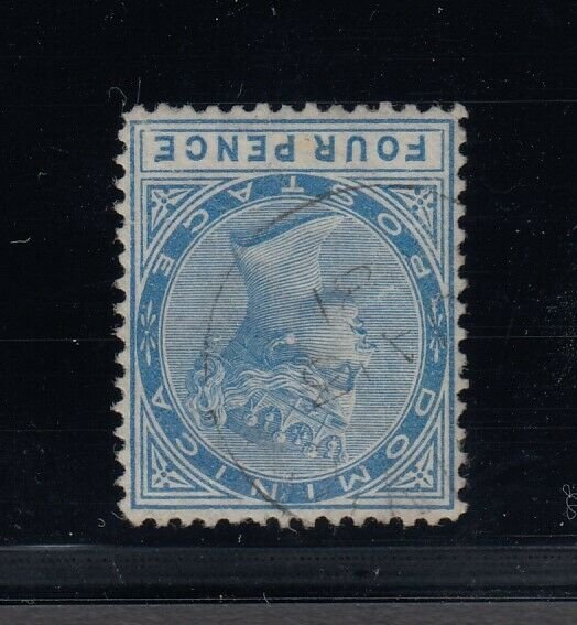 Dominica, SG 7 var, used Watermark Inverted variety