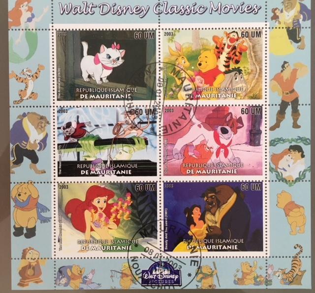 Mauritania 2003 M/S Walt Disney Cartoon Animation Winnie the Pooh Stamps CTO (2)