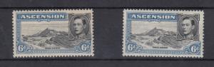 Ascension Island KGVI 1938 6d x 2 SG43 MNH/MLH J1640