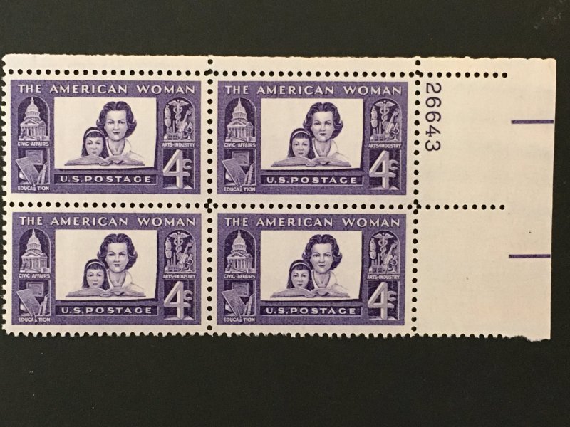 Scott # 1152 American Woman, MNH Plate Block of 4