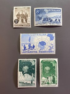 Australian Antarctic Territory L1-L5 F-VF MLH. Scott $ 8.50