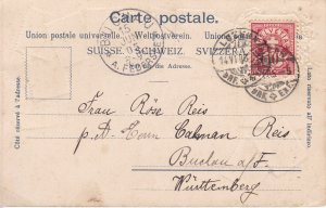 Switzerland 1905 View Card 10c Numeral Lausanne View Box + Swiss Stamp Images