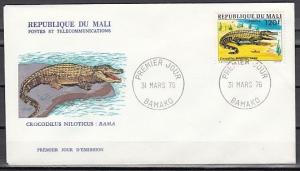 Mali, Scott cat. 254. Crocodile issue. First day cover. ^