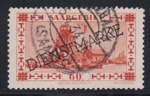 Saar # O23, Overprinted for Official Use, Used