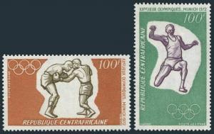 Central Africa C93-C94, MNH. Michel 265-268. Olympics Munich-1972: Boxing,Track.