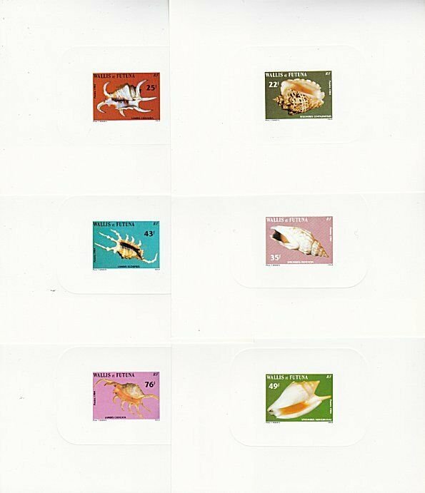 WALLIS AND FUTUNA 1984 Shells - set of 6 large die proofs...................3920 