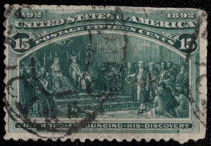 US #238 SCV $77.00 F/VF used, nice color and fresh  SCV $77.00