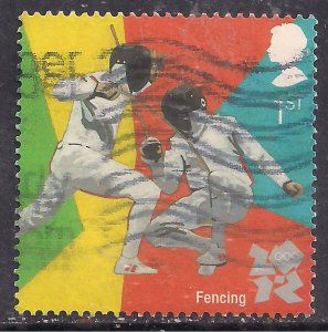 GB 2011 QE2 1st Olympic & Paralympics Fencing used SG 3201 ( H1344 )