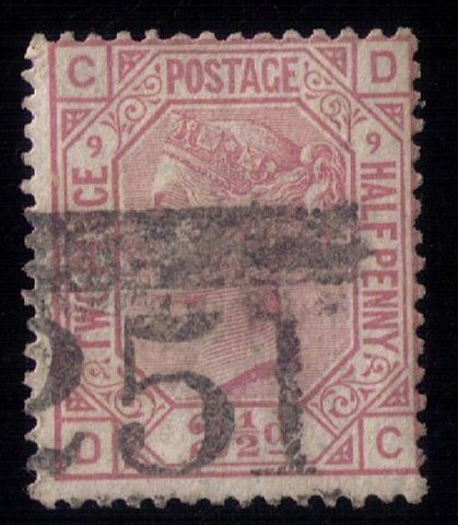 Great Britain Sc #67 Used PL9 F-VF