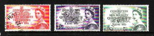 Australia-SC#259-61-used set-1953-QEII-Coronation-Royalty