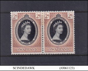 SWAZILAND - 1953 QEII CORONATION -  2V PAIR - MINT HINGED