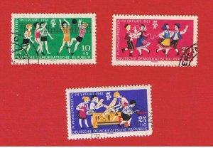 Germany(DDR) #B76-78  VF used  Semi-Postal   Free S/H