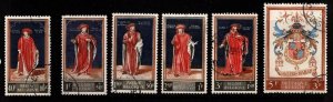 Belgium -  #B647 - B652 Order of Golden Fleece  set/6 - Used