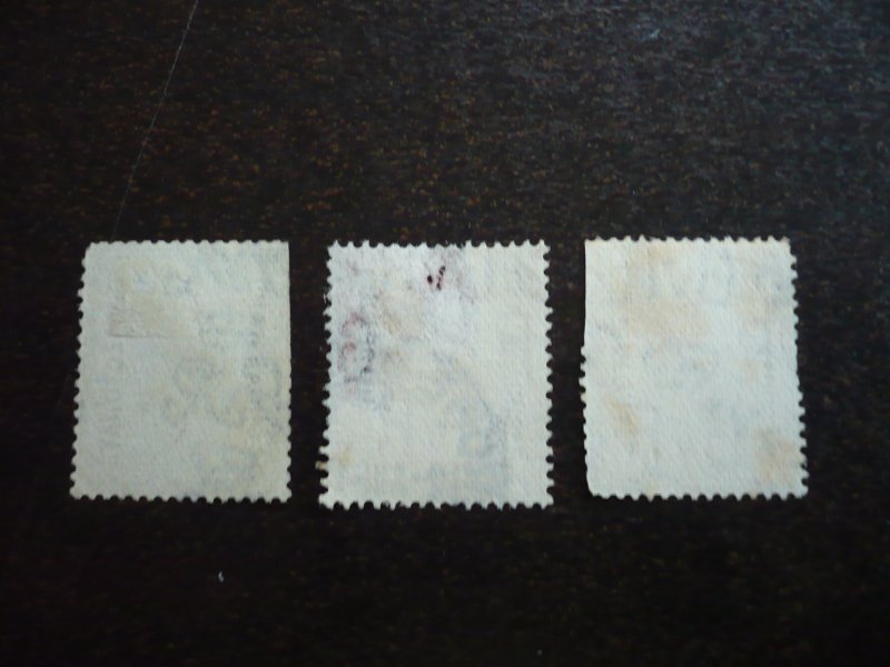 Stamps - Bechuanaland - Scott# 83,84,86b - Used Part Set of 3 Stamps