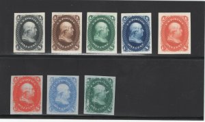 1c 1861-66 Issue, Atlanta Trial Color Plate Proofs Card Underinked (JH 12/2) GP