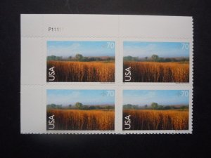 C136 70c Nine-Mile Prairie Plate Block MNH OG VF