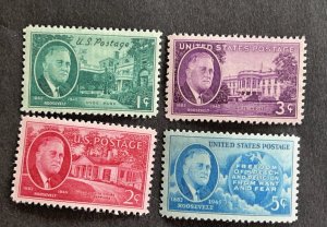 US 1945 President Roosevelt set of 4 mint #930-3