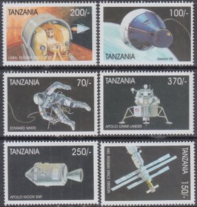 TANZANIA Sc # 1839-44 CPL MNH SET of 6 - SPACE EXPLORATION