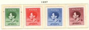 Papua Scott 118-121 MNH** 1937 KGVI Coronation set