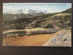 1951 Pikes Peak Colorado Springs Real Picture Postcard Cover