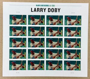 4695   Larry Doby   MNH Forever stamps Sheet of 20    FV $13.60  Issued  2012