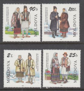 Moldova 293-296 Costumes MNH VF