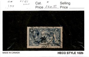 Great Britain, Postage Stamp, #181 Used, 1919 King George (AB)