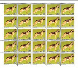 Guinea 1985 Perf. Cats & Dogs 1985 Full Sheet N° 1050 - 1057 BL 159 - 167