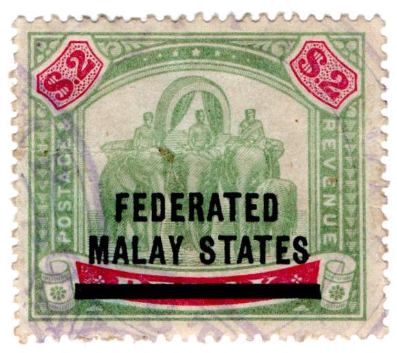 (I.B) Federated Malaya States Revenue : Duty Stamp $2