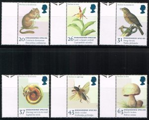 Great Britain 1998,Sc.#1785-1790 MNH  Endangered Species