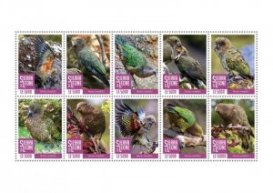 Sierra Leone - 2020 Kea Parrot Birds - 10 Stamp Sheet - SRL200423a