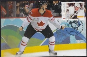 CANADA # 2942.02 - SID CROSBY HOCKEY STAMP on MAXIMUM CARD