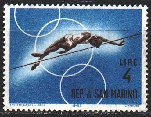 San Marino. 1963. 785 from the series. High jump. MNH.