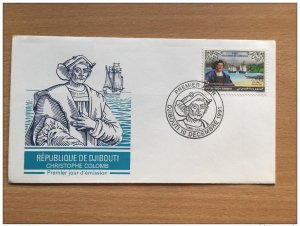 1991 Djibouti FDC Christopher Columbus Sailing America Discovering Mi. 561-