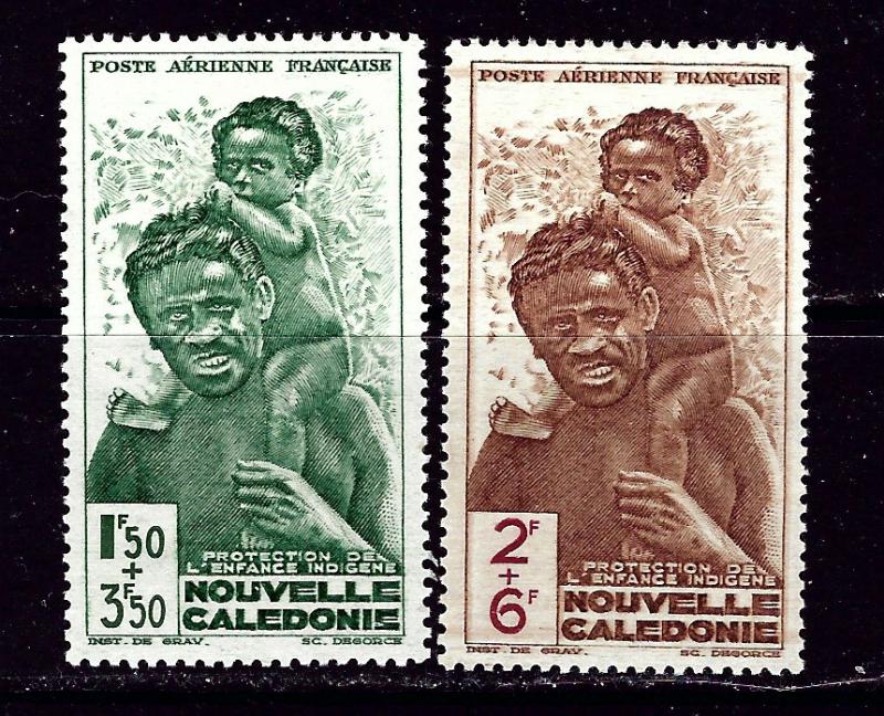 New Caledonia CB2-3 Hinged 1942 set