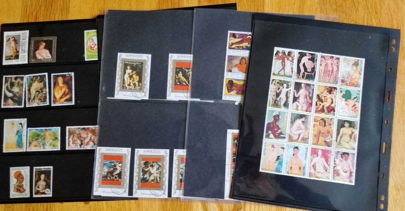 Topical Collection of Nudes on stamps.