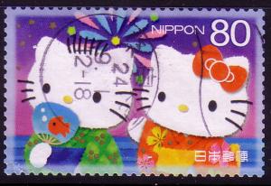 Japan 2012 Greetings-Summer Hello Kitty 80 yen used
