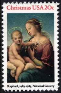 SC#2063 20¢ Christmas: Madonna Single (1983) MNH