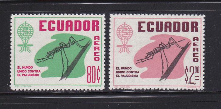 Ecuador C402-C403 MH Insects, Mosquito, Malaria Eradication