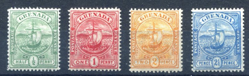 Grenada 1906. Badge of Colony set of 4. Mint. LH. SG77/80.